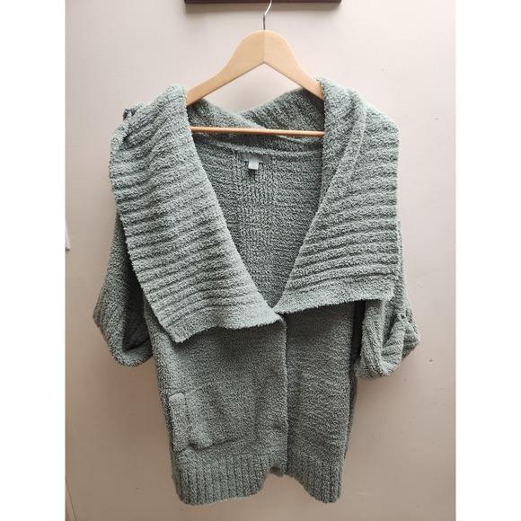 Barefoot Dreams Cozy Chic Shawl Collar Cardigan Sweater XL Sage Green - Picture 5 of 5